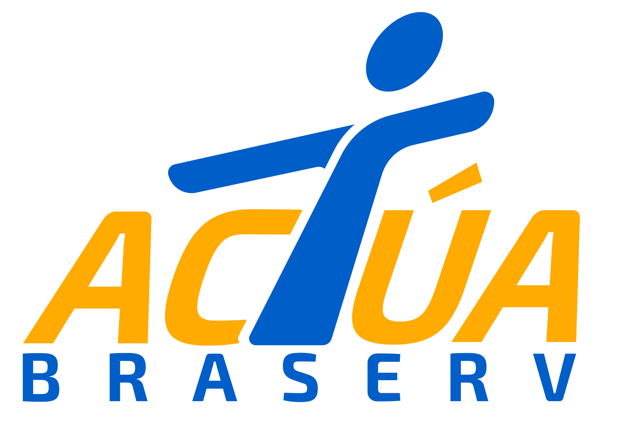 Logo del programa Actúa de Braserv, en colores azul y amarillo